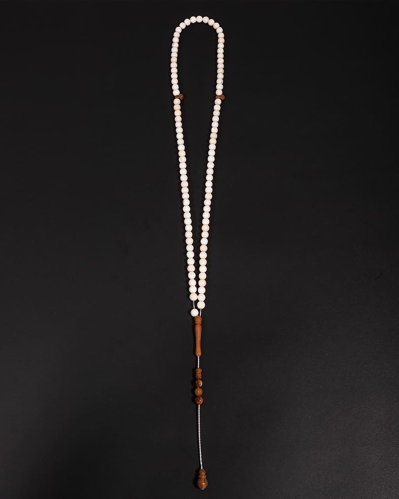 Camel bone rosary and kuk ROS8389WH