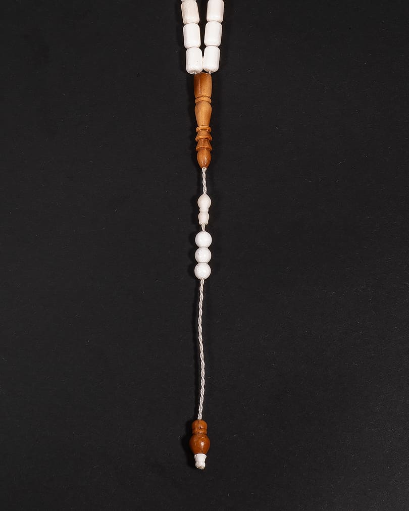 سبحة عظم الجمل وكوك 33 خرزة اسطواني