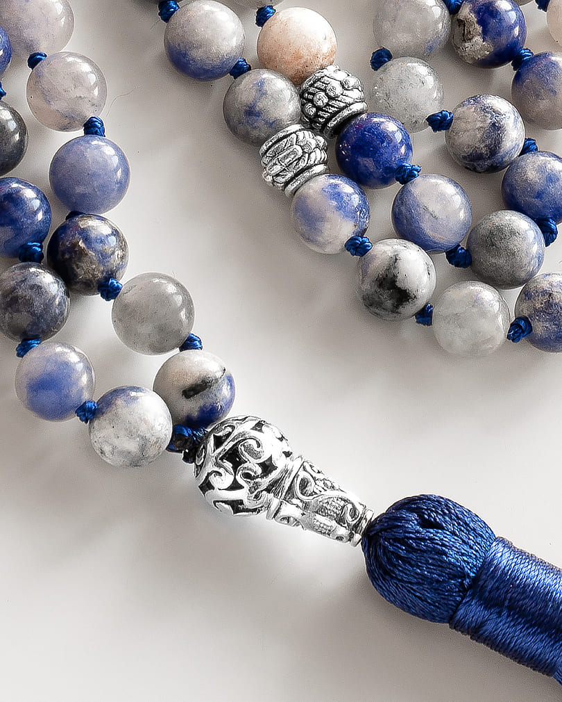 Rosary sodalite stone ROS506BL