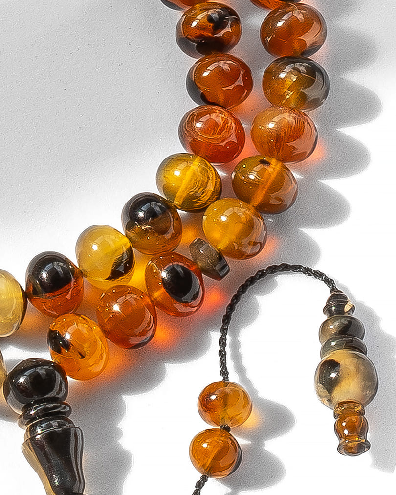 Natural lamb horn rosary ROS8461MC