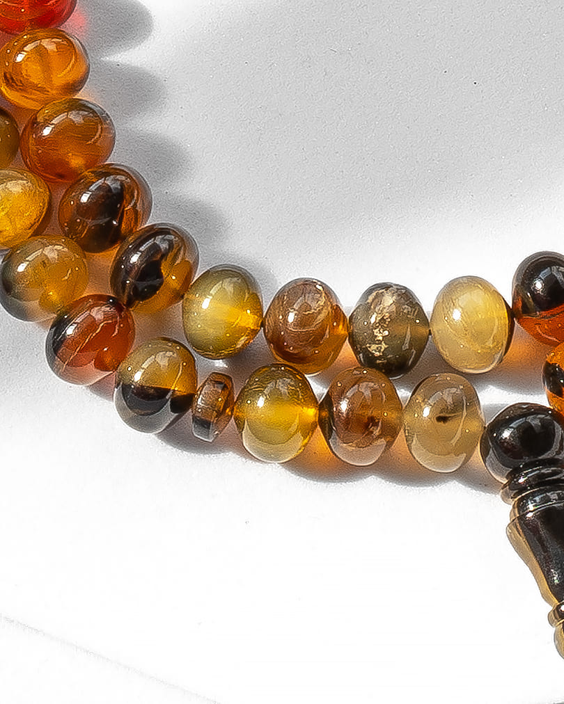 Natural lamb horn rosary ROS8461MC