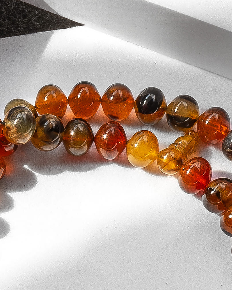 Natural lamb horn rosary ROS8461MC