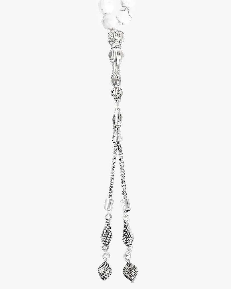 Howlite White Stone Rosary ROS8126WH