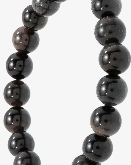 Volcanic glass stone bracelet BRA143GY