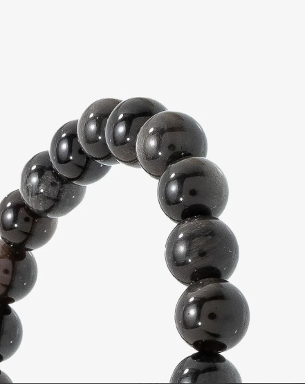 Volcanic glass stone bracelet BRA143GY