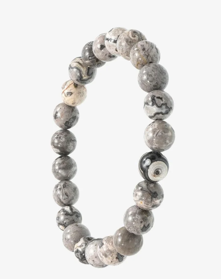 Natural jasper stone wristband BRA145GY