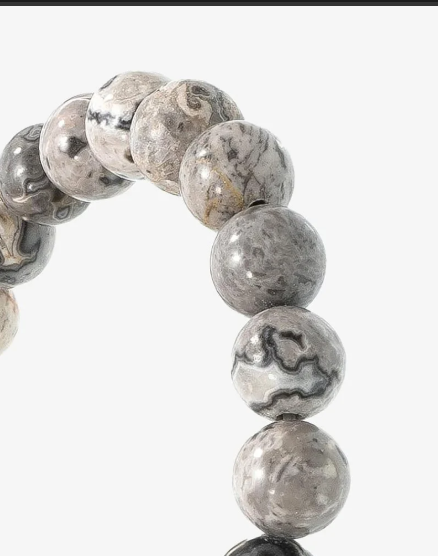 Natural jasper stone wristband BRA145GY