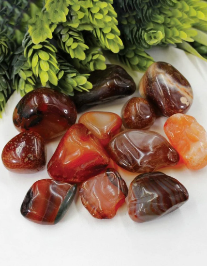 Agate stone bracelet with brown veins BRA147BN