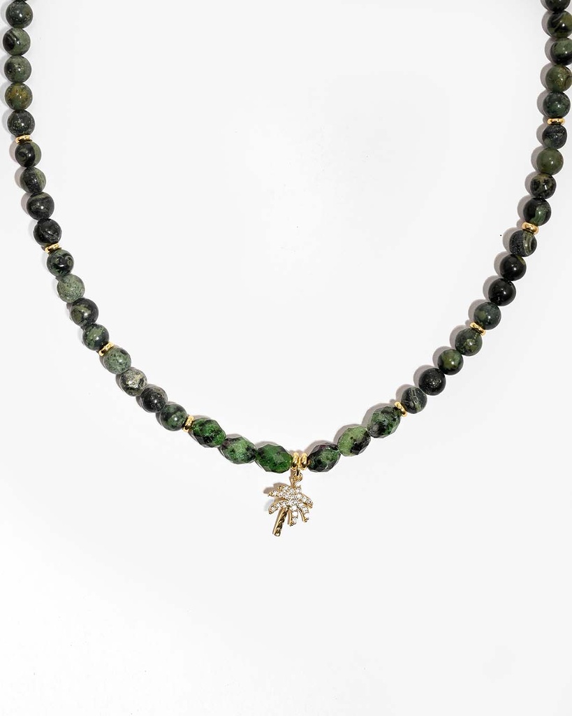 Ruby Zoisite stone necklace WNEC105GN