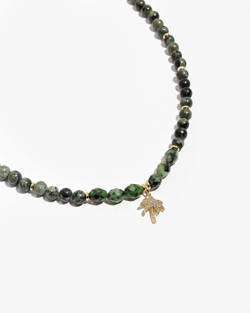 Ruby Zoisite stone necklace WNEC105GN