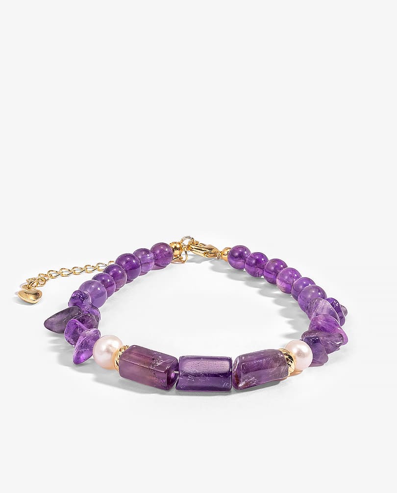 Amethyst and pearl bracelet WBRA129PR