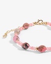 Jade and rose crochet bracelet WBRA127PK