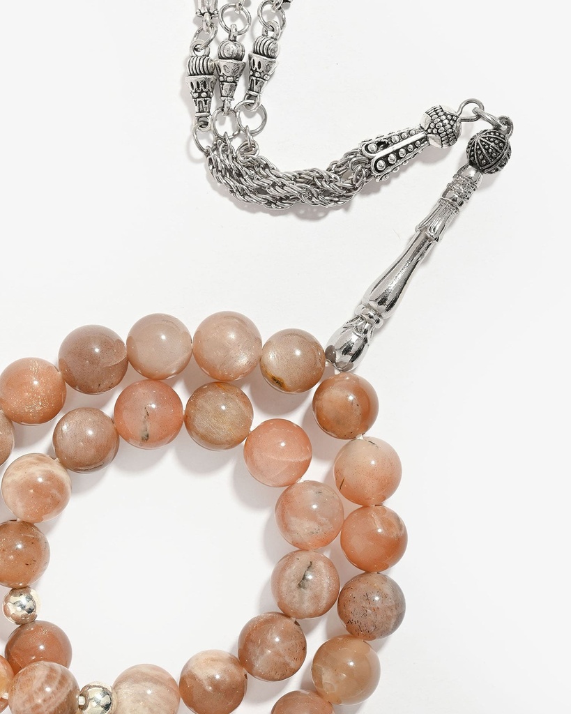 Natural rose jade stone rosary ROS8134PK