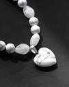Howlite stone necklace WNEC099WH