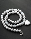 Howlite stone necklace WNEC099WH