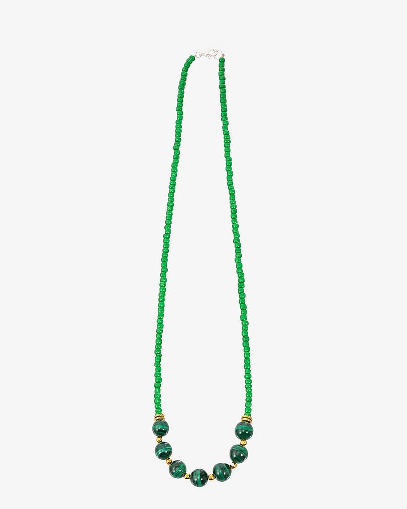 Women's malachite stone necklace WNEC173GN