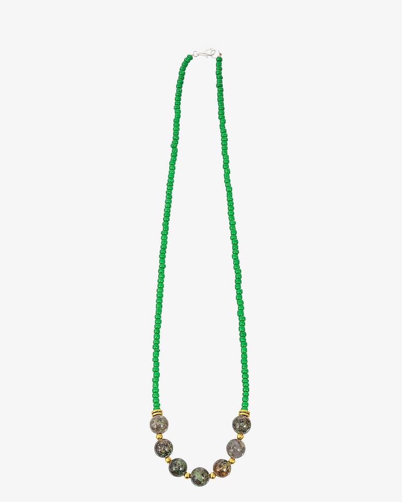 Women's necklace with African turquoise stone WNEC174MC
