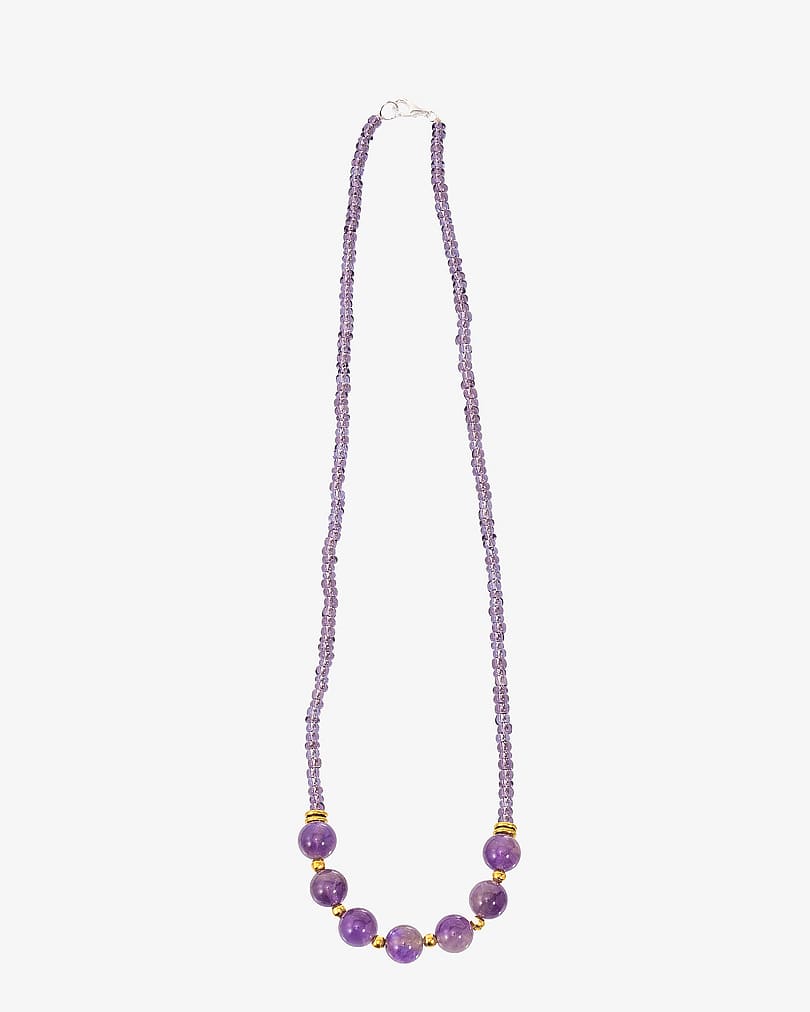 Women's necklace with amethyst stone WNEC175PR