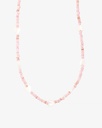 Women's necklace with rose quartz and seashells WNEC222PK
