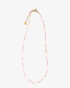 Women's necklace with rose quartz and seashells WNEC222PK