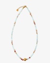 Women's necklace with aquamarine and shell stones WNEC246LL