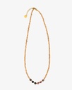 Women's necklace with citrine stone and crozette roses WNEC223BZ