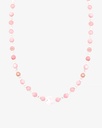 Women's necklace with rose stone and seashells WNEC248PK