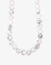 Women's necklace natural howlite stone WNEC189WH