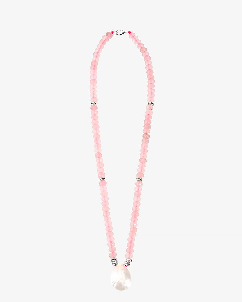 Women's necklace rose stone WNEC182PK