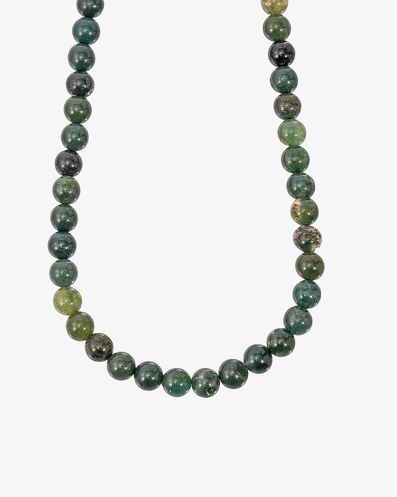 Green agate necklace WNEC258GN