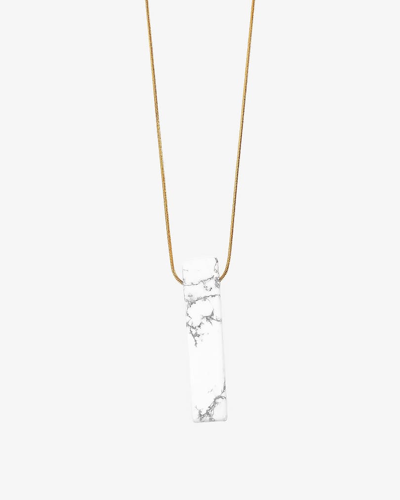 Howlite stone women's chain WNEC146WH