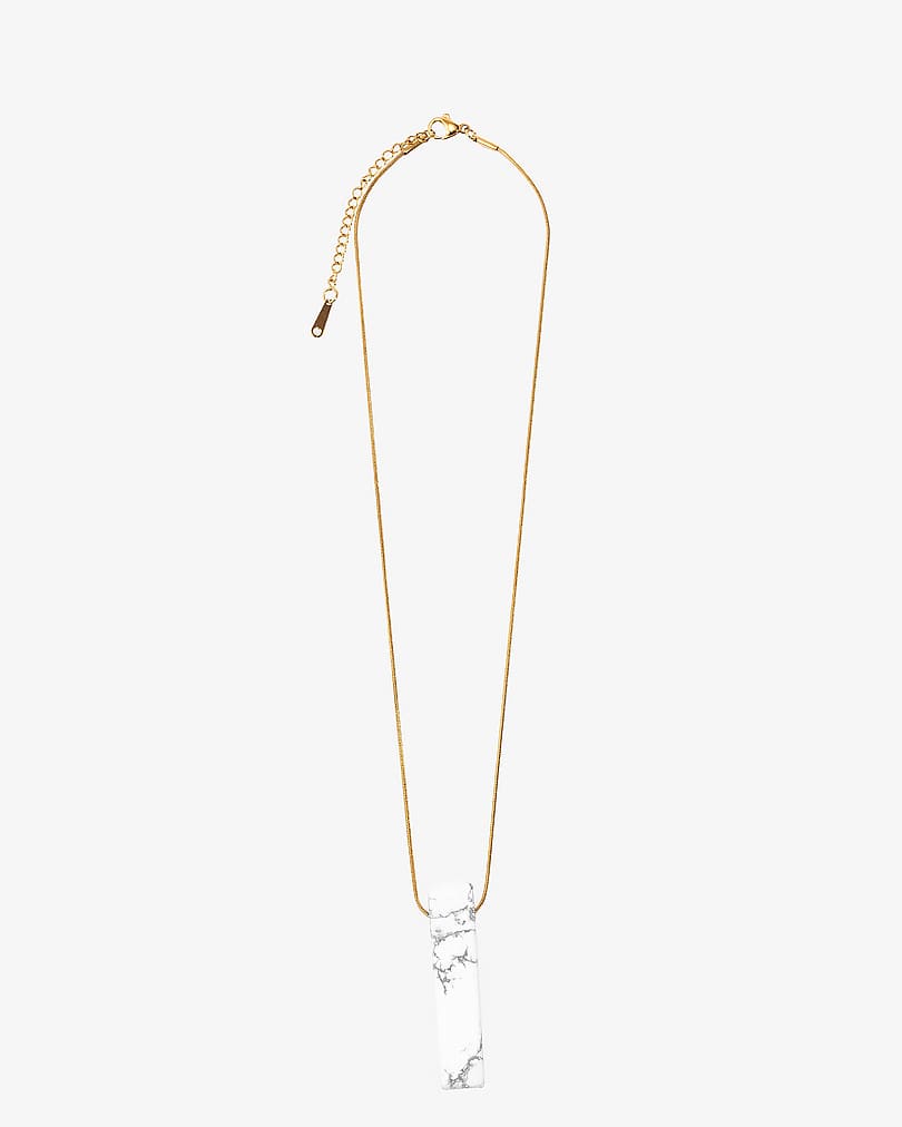 Howlite stone women's chain WNEC146WH