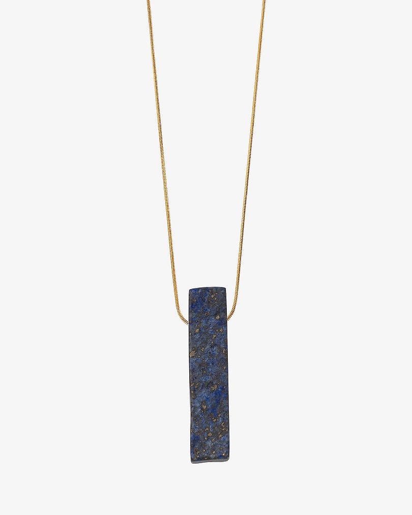 Women's chain lapis lazuli stone WNEC144BL