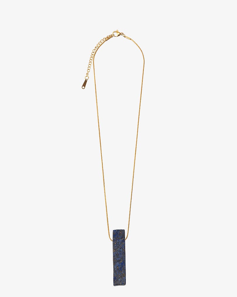 Women's chain lapis lazuli stone WNEC144BL