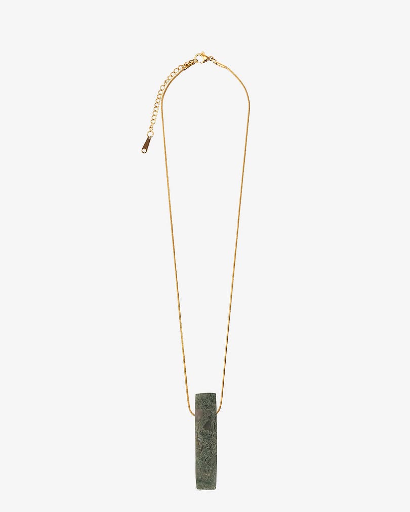 Women's chain, jade stone WNEC143GN