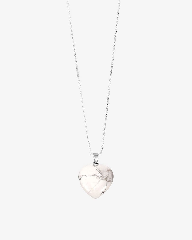 Natural Howlite Stone Women's Chain WNEC157WH