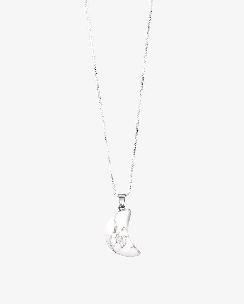 Natural Howlite Stone Women's Chain WNEC162WH