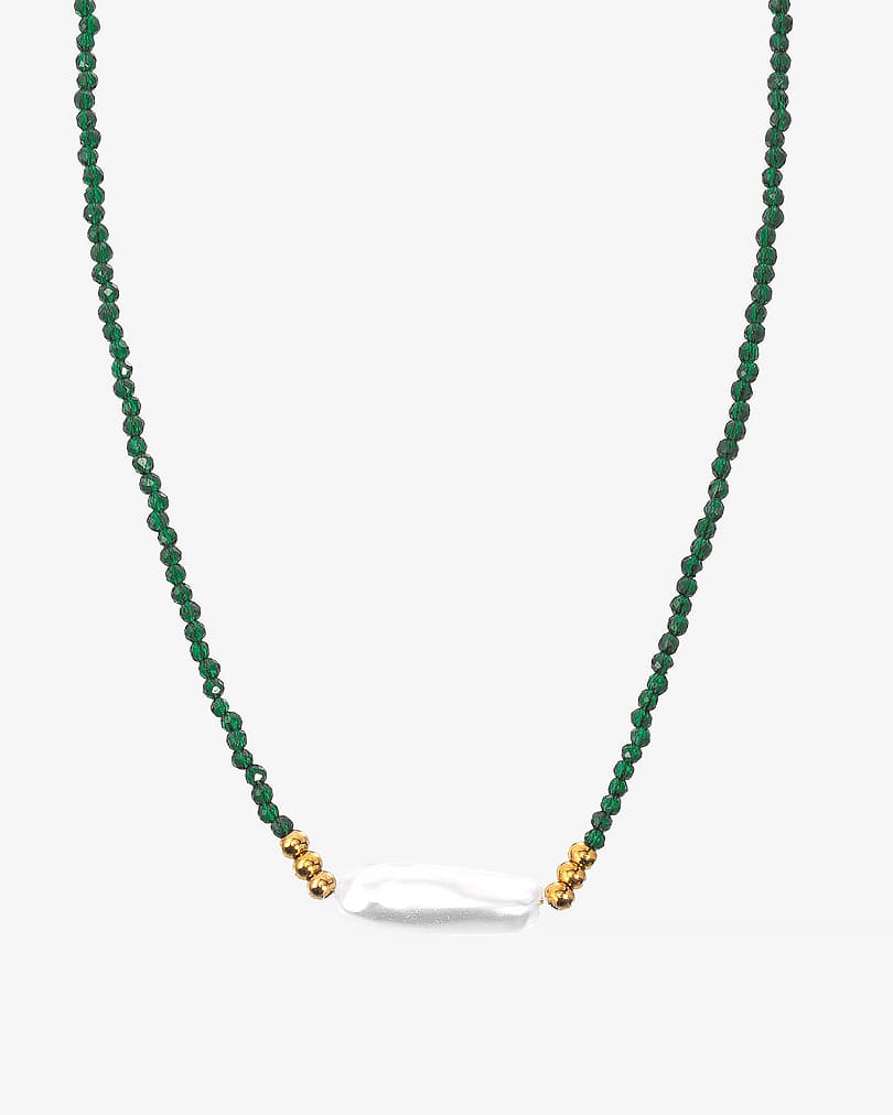 Natural Shell Necklace with Gold Details WNEC224GN