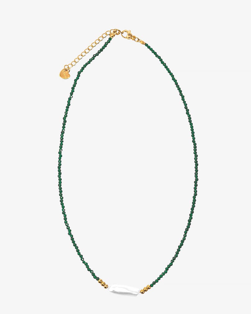 Natural Shell Necklace with Gold Details WNEC224GN