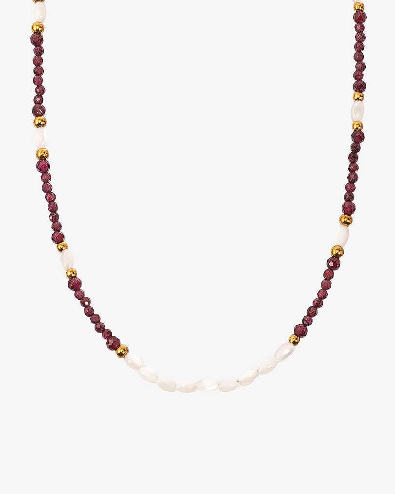 Natural shell women's necklace WNEC228BO
