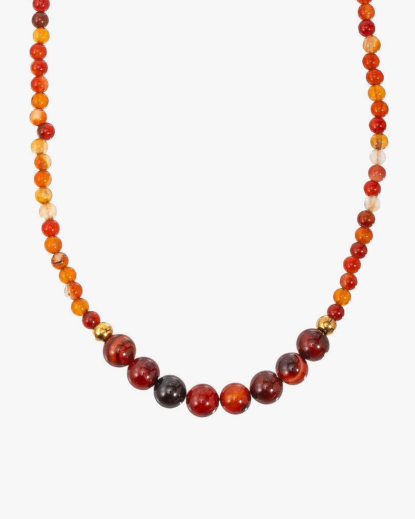 Women's necklace made of natural stones WNEC237OR