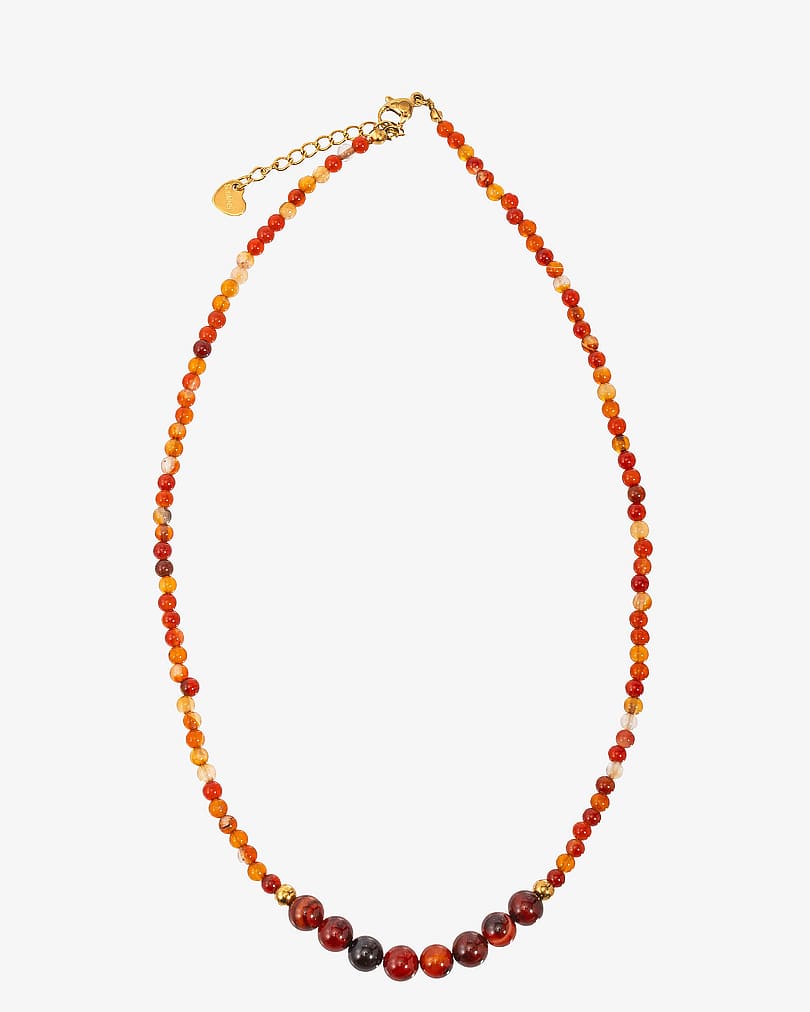 Women's necklace made of natural stones WNEC237OR