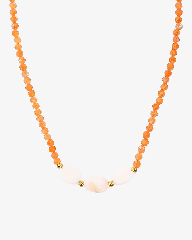 Women's necklace made of natural shells WNEC243OR