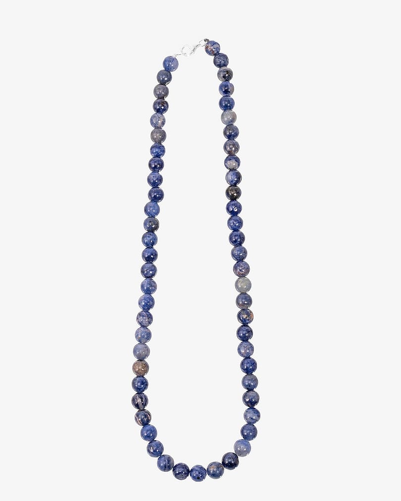 Natural sodalite stone women's necklace WNEC176BL