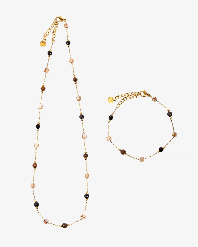 Women's bracelet and necklace set WNEC268MC