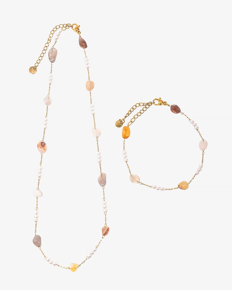 Women's bracelet and necklace set WNEC270MC