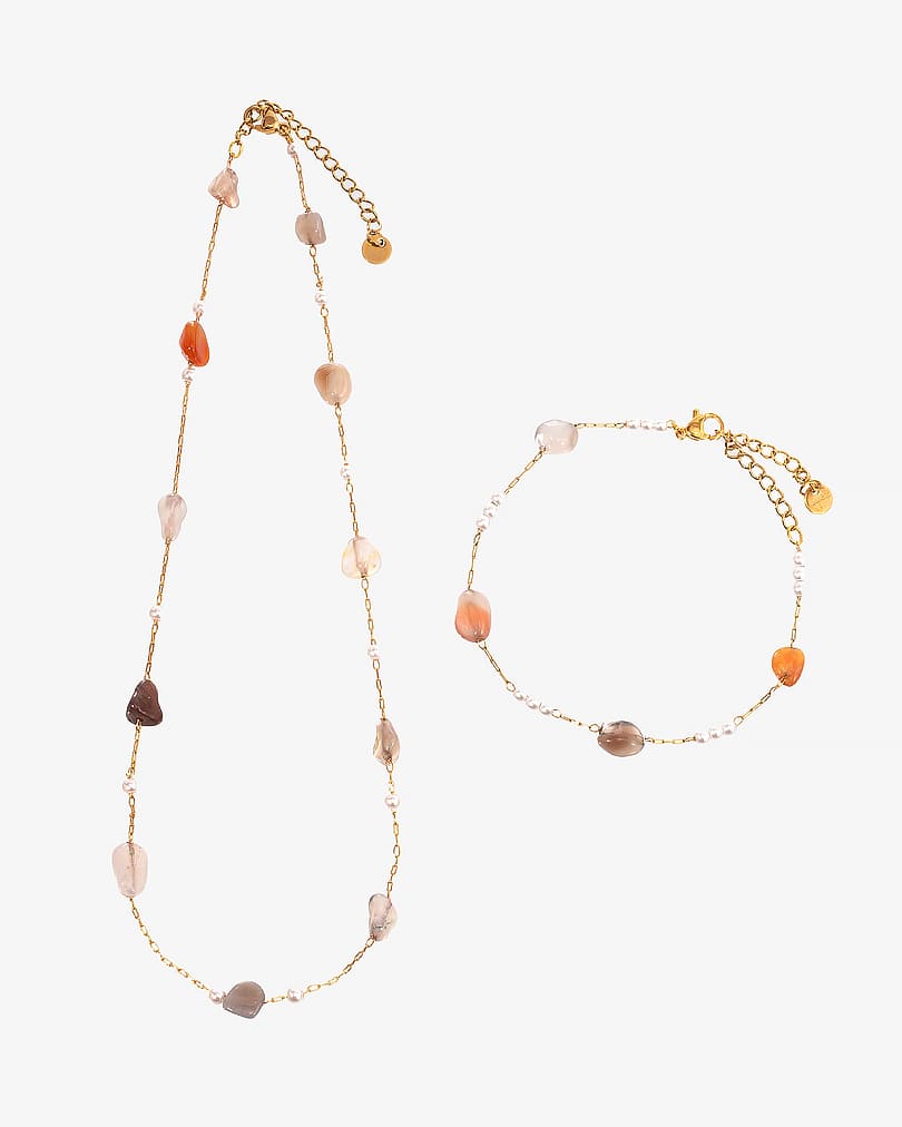 Women's bracelet and necklace set WNEC271MC
