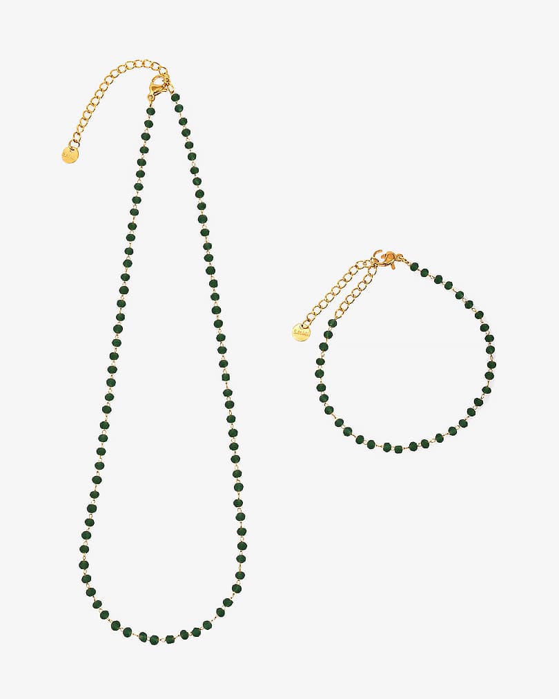 Women's Bracelet and Necklace Set WNEC272GN