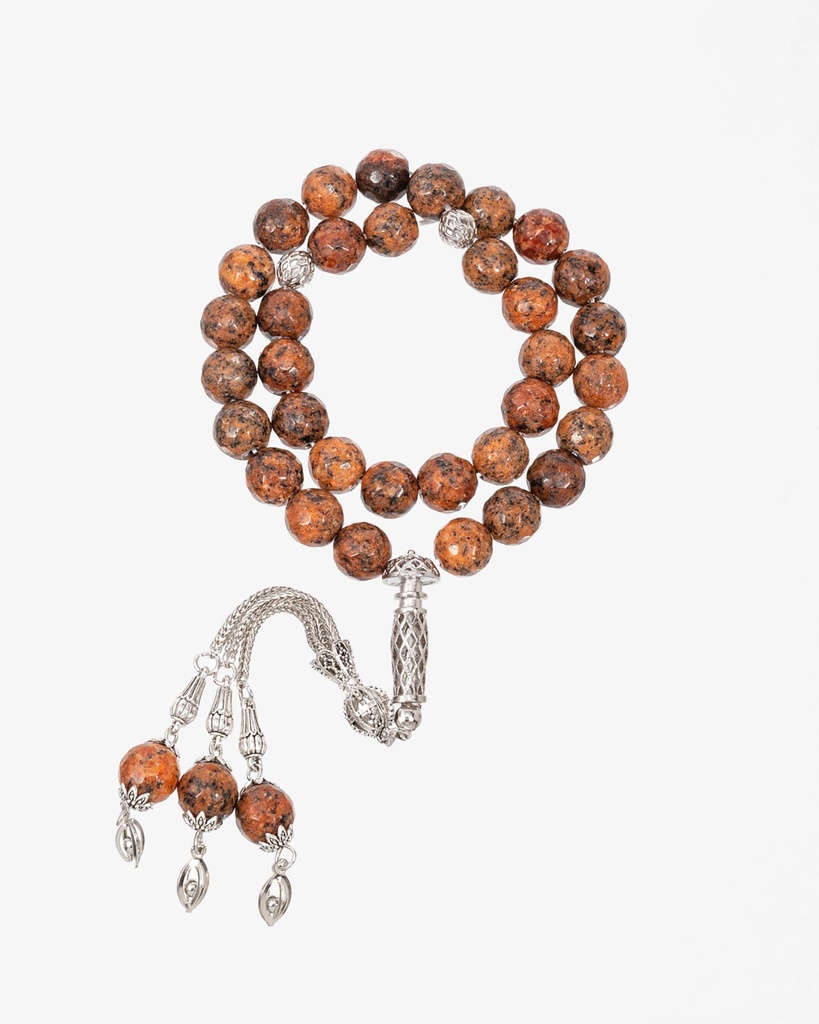 Volcanic Mahogany stone rosary ROS142BN