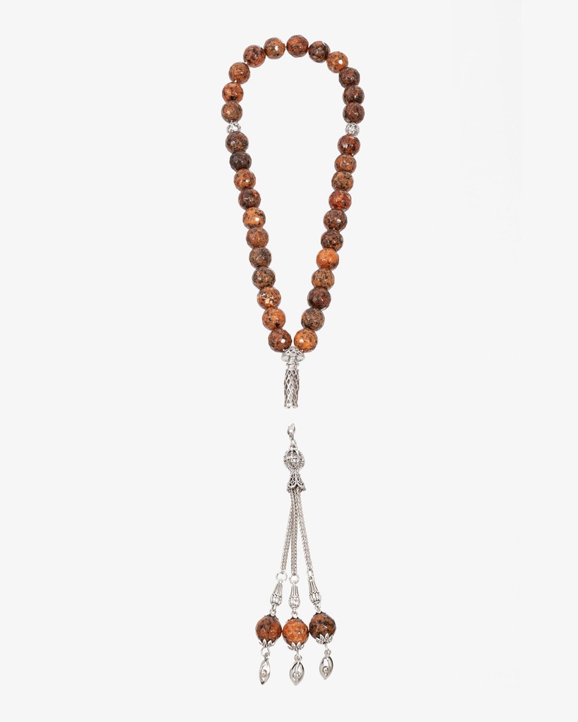 Volcanic Mahogany stone rosary ROS142BN